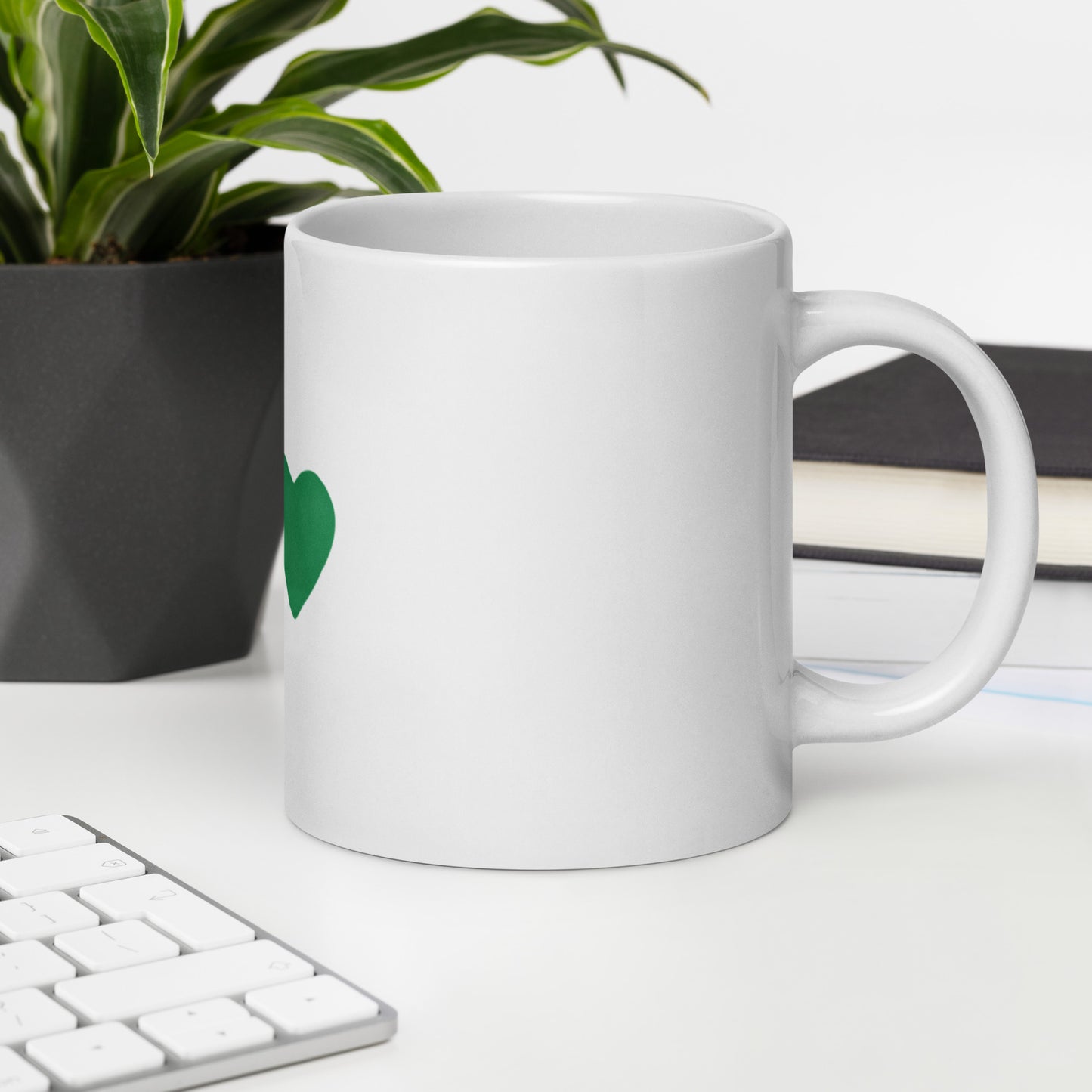 Youngblackmaninc. Mad Love White glossy mug