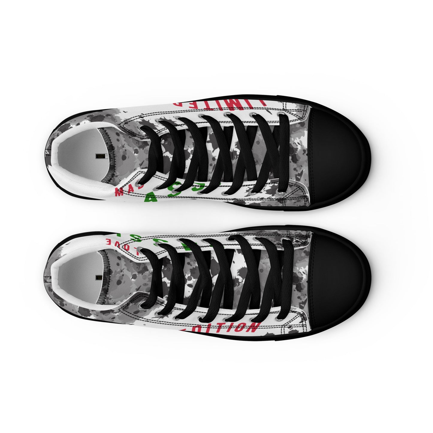 Youngblackmaninc. Mad Love Women’s high top canvas shoes