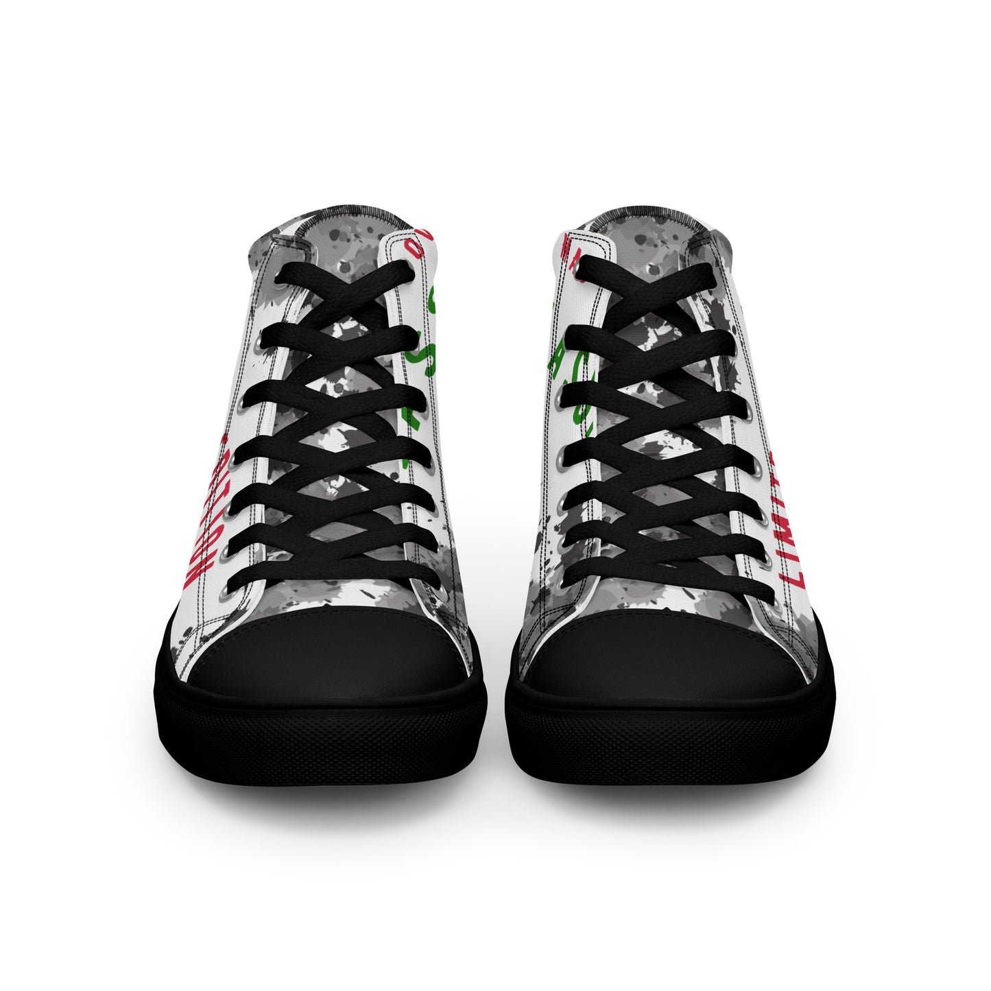 Youngblackmaninc. Mad Love Women’s high top canvas shoes