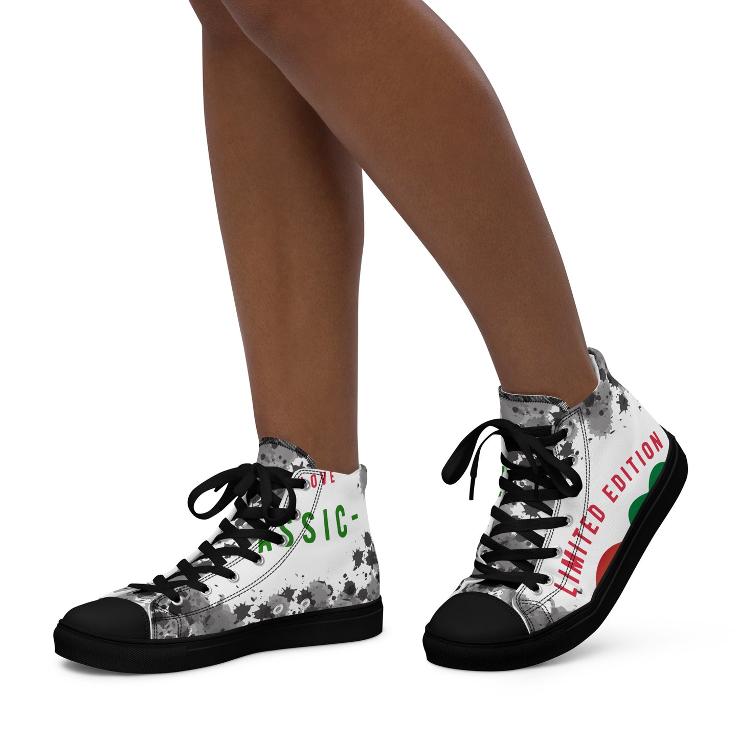 Youngblackmaninc. Mad Love Women’s high top canvas shoes