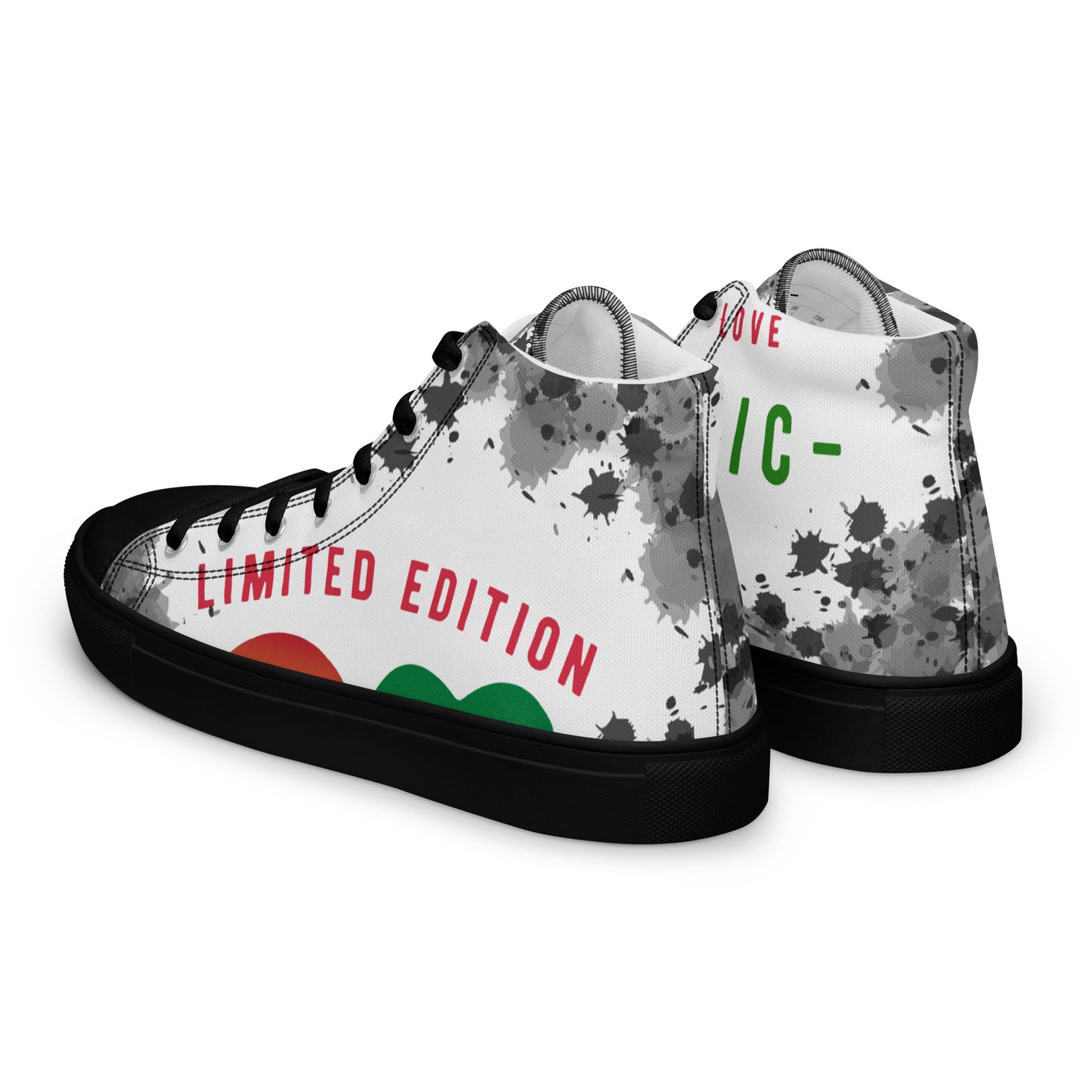 Youngblackmaninc. Mad Love Women’s high top canvas shoes