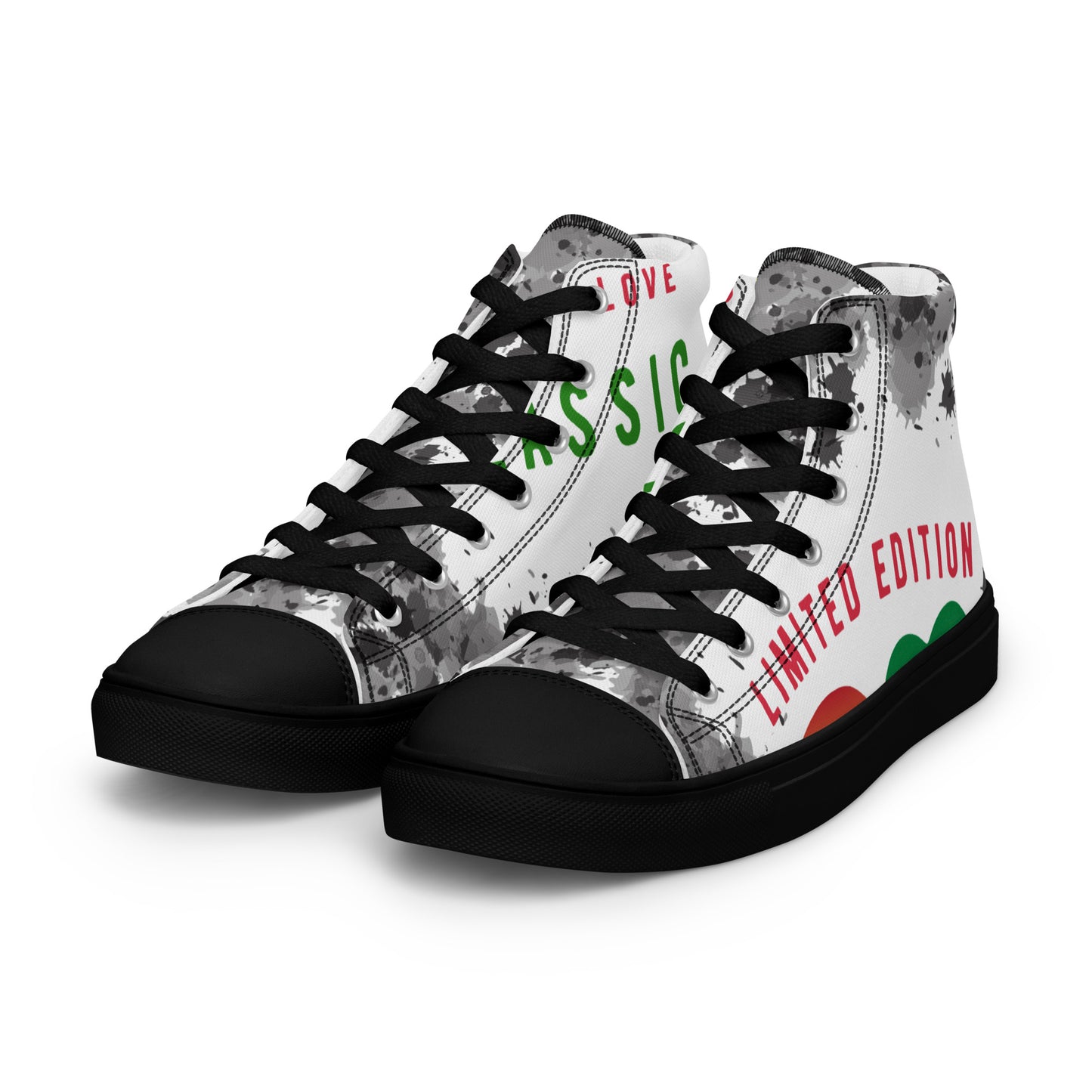 Youngblackmaninc. Mad Love Women’s high top canvas shoes