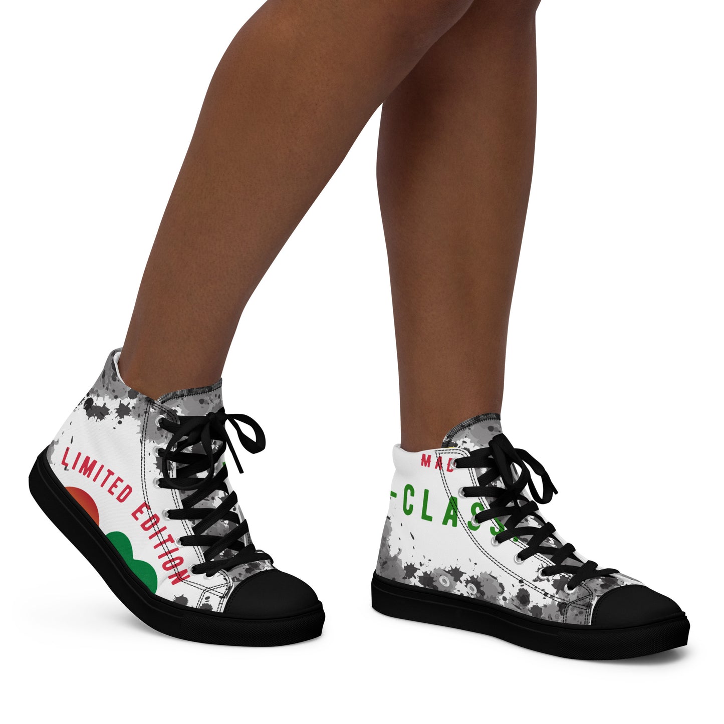 Youngblackmaninc. Mad Love Women’s high top canvas shoes