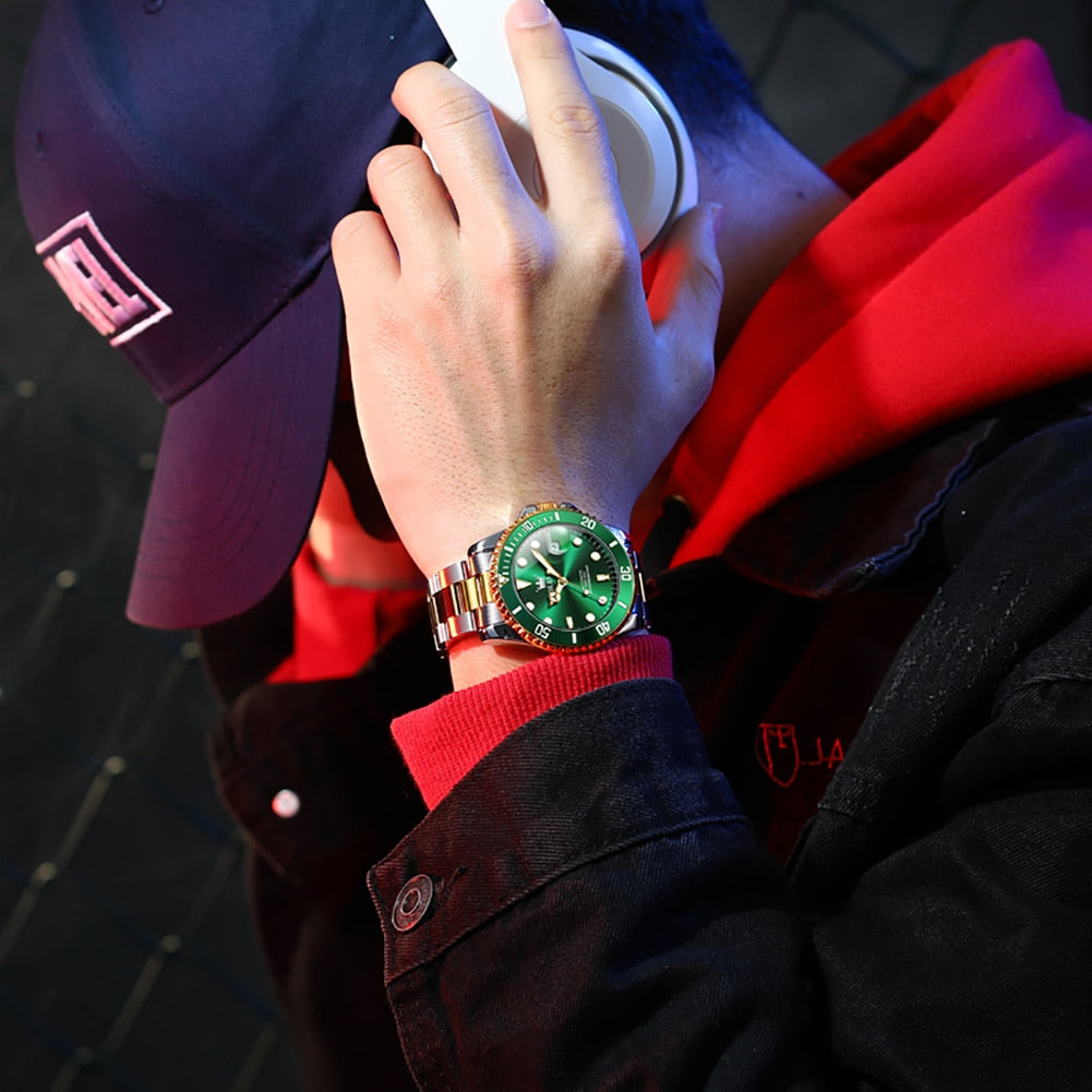 Original Luxury Automatic Watch Men Mechanical Movement Waterproof Sports Top Brand Stainless Steel Wristwatch Reloj Hombre