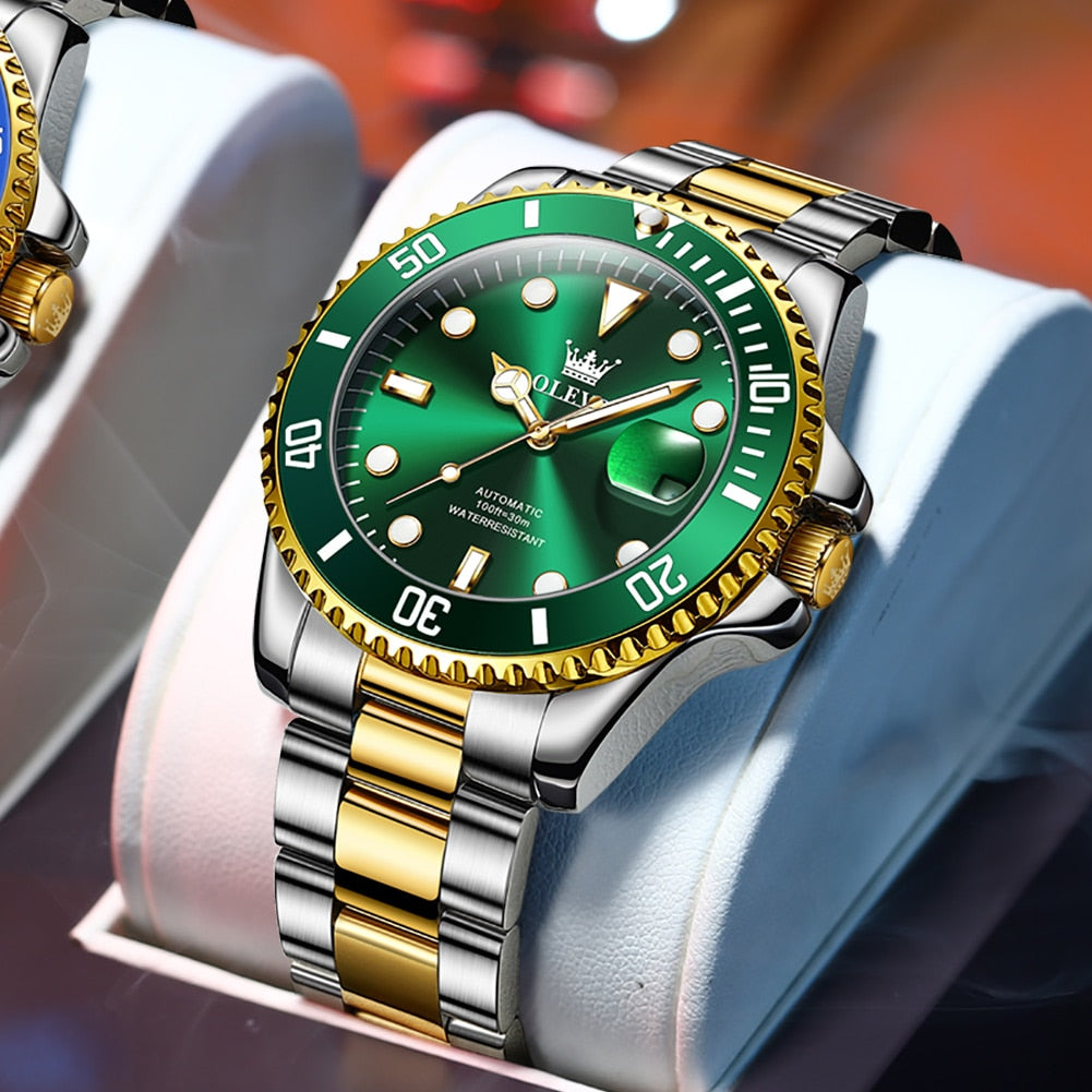 Original Luxury Automatic Watch Men Mechanical Movement Waterproof Sports Top Brand Stainless Steel Wristwatch Reloj Hombre