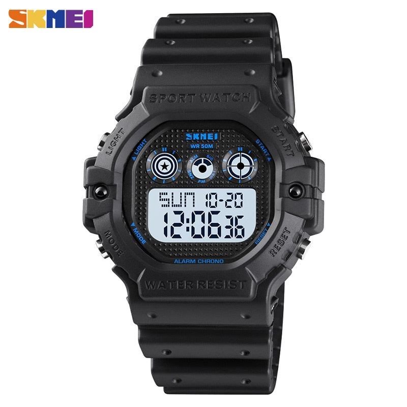 SKMEI Sports Watch Men Led Digital Watch Mens Wristwatches 2 Time Count Down Alarm Chrono Watches Mens Clock Relogio Masculino