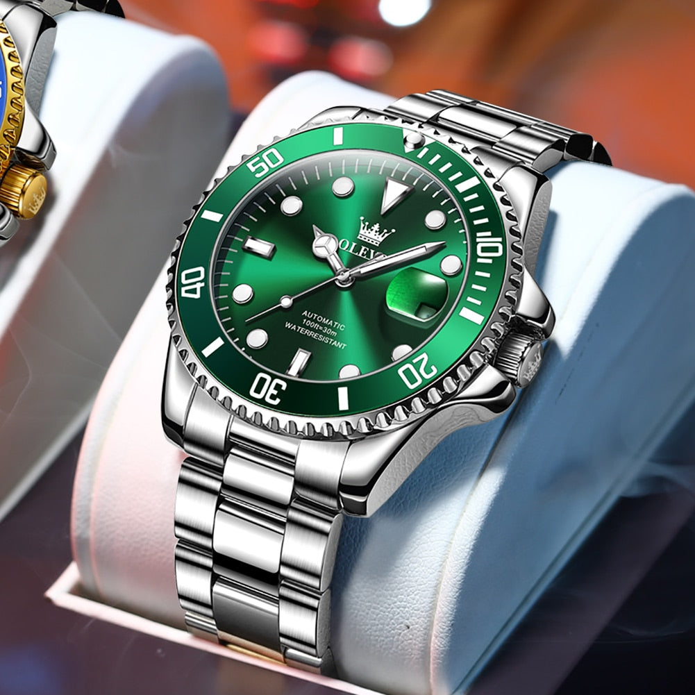 Original Luxury Automatic Watch Men Mechanical Movement Waterproof Sports Top Brand Stainless Steel Wristwatch Reloj Hombre