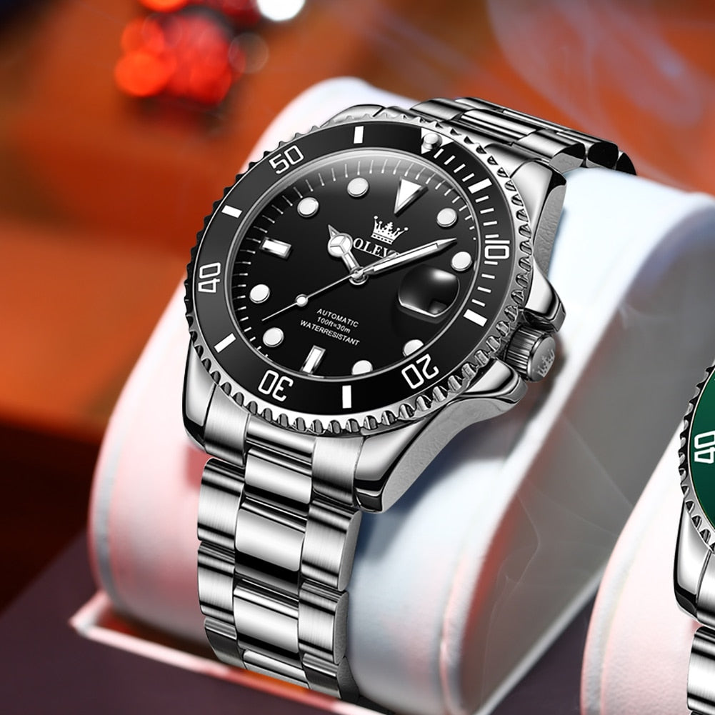 Original Luxury Automatic Watch Men Mechanical Movement Waterproof Sports Top Brand Stainless Steel Wristwatch Reloj Hombre