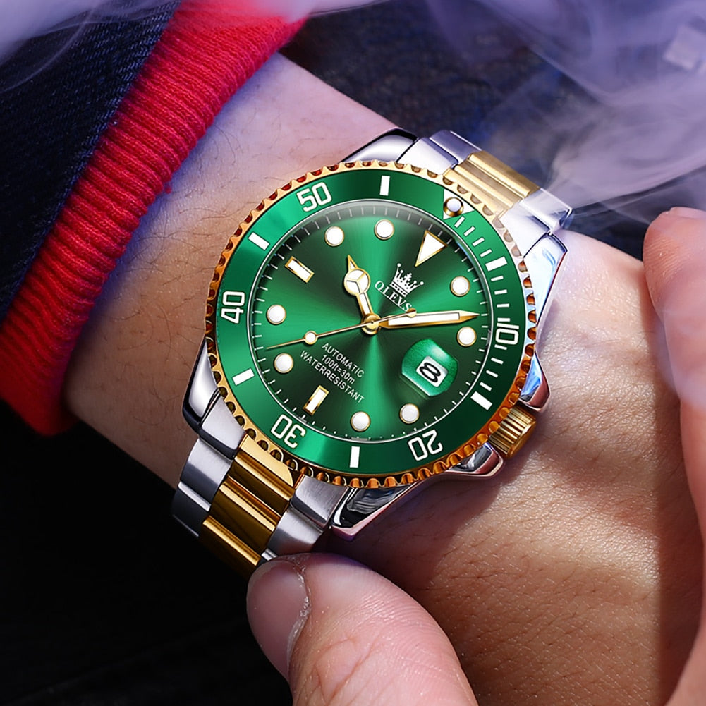 Original Luxury Automatic Watch Men Mechanical Movement Waterproof Sports Top Brand Stainless Steel Wristwatch Reloj Hombre