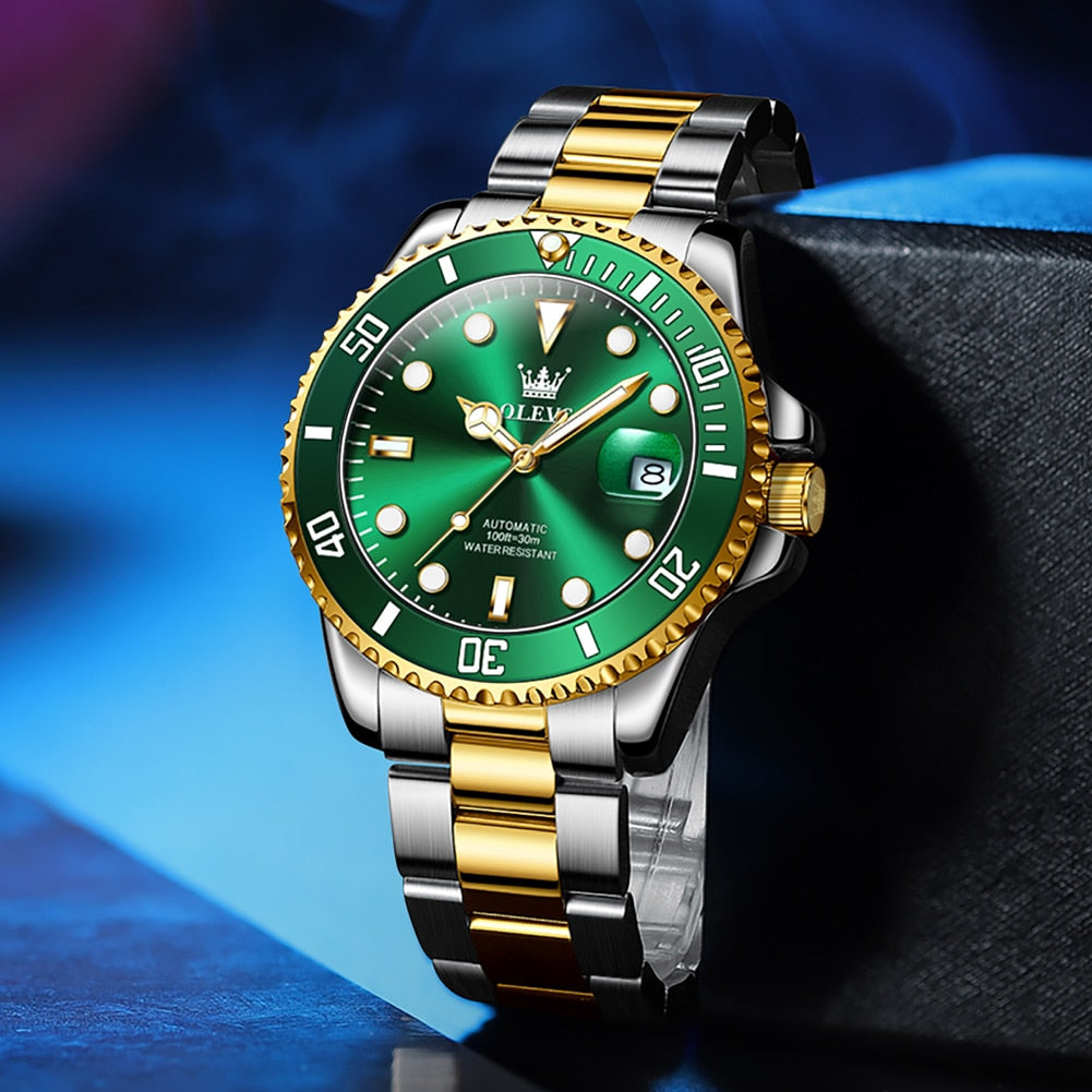 Original Luxury Automatic Watch Men Mechanical Movement Waterproof Sports Top Brand Stainless Steel Wristwatch Reloj Hombre