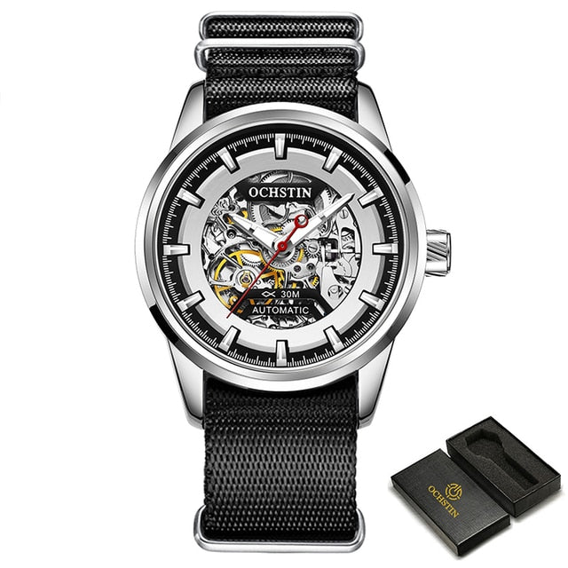 Top Brand Luxury OCHSTIN Mens Automatic Mechanical Watches Waterproof Tourbillon Male Watch Skeleton Self Wind Sport Wristwatch