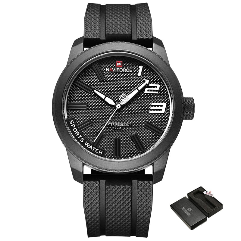 NAVIFORCE Men Quartz Wrist Watches Luxury Brand Military Sports Silicone Waterproof Men Watch Fashion Clock Relogio Masculino
