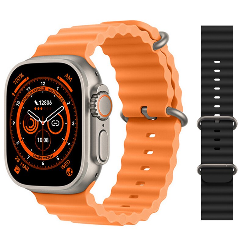 W&O New Smart Watch Men Ultra Series 8 Bluetooth Call NFC 2.08 Inch Smartwatch For Women 49mm Health Monitoring Fitness Bracelet