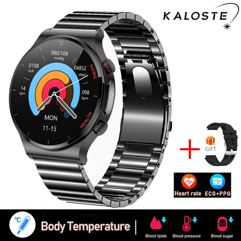 New Laser Treatment Three High Smart Watch Men ECG PPG Heart Rate Blood Pressure Health Tracker Smart Watch For Huawei Xiaomi
