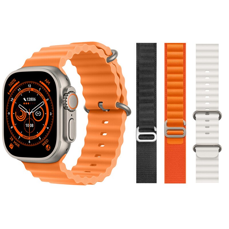 W&O Smart Watch X8+ Ultra 49MM Wireless Charging NFC 2.08 Inch Waterproof Sport Watches Bluetooth Calls Smartwatch Men Women