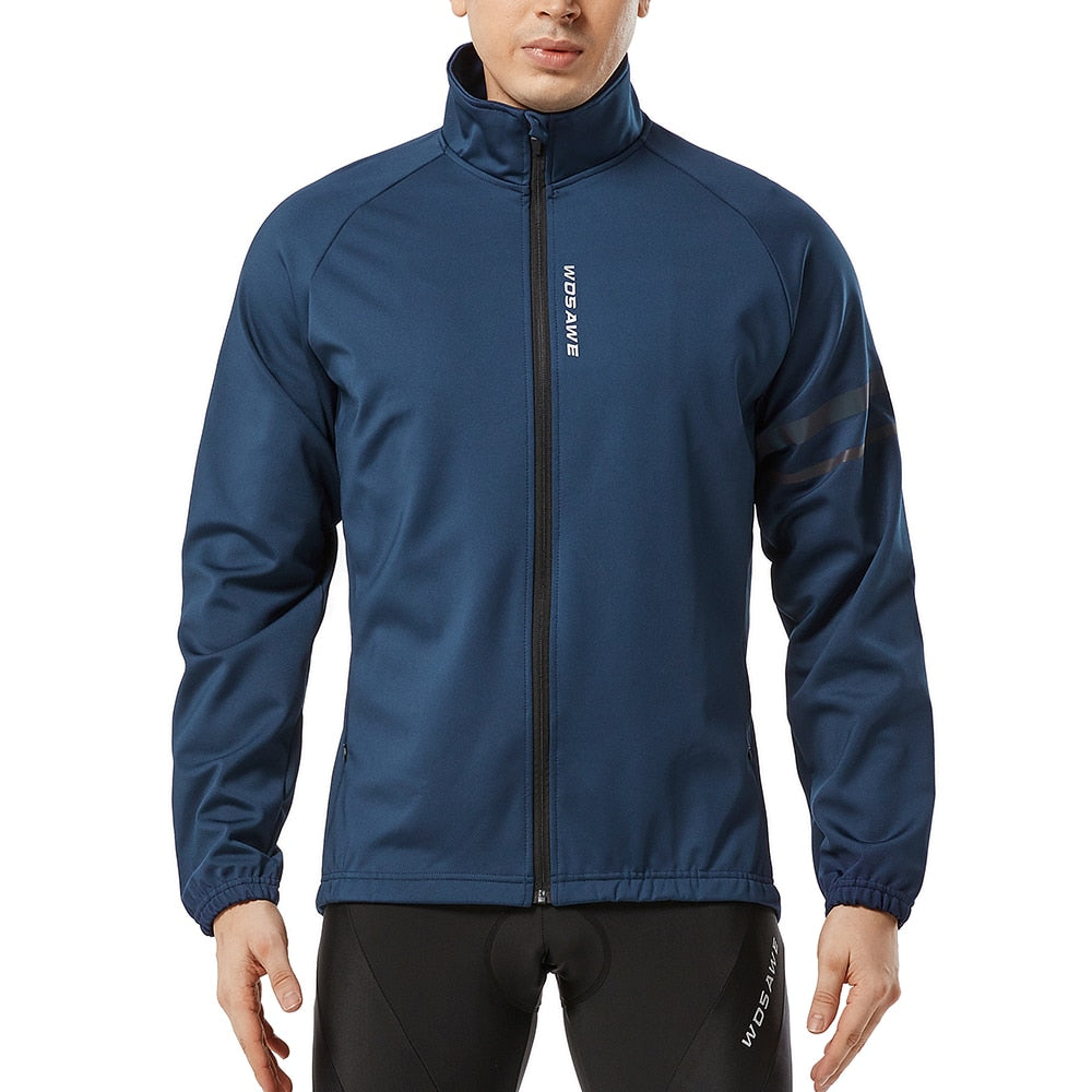 WOSAWE Winter Thermal Cycling Jacket MTB Road Bike Clothing Windproof Waterproof Men's Jacket cortavientos ciclismo hombre 2022