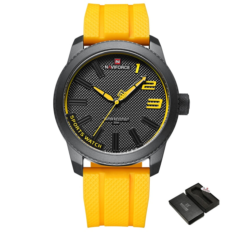 NAVIFORCE Men Quartz Wrist Watches Luxury Brand Military Sports Silicone Waterproof Men Watch Fashion Clock Relogio Masculino