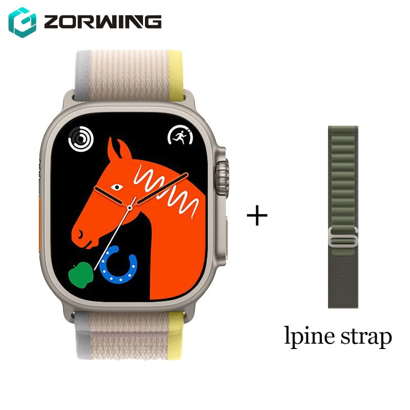 Smart Watch H11 Ultra Strap Lock 49mm IWO Men Series 8 NFC Wireless Charging Bluetooth Call GPS Smartwatch Women Real Screw New