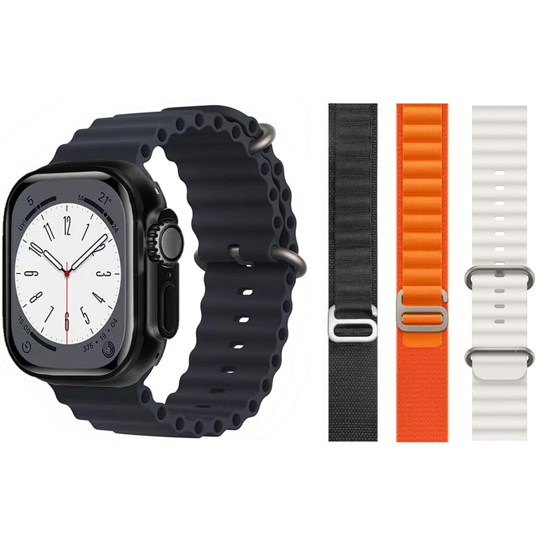 W&O New Smart Watch Men Ultra Series 8 Bluetooth Call NFC 2.08 Inch Smartwatch For Women 49mm Health Monitoring Fitness Bracelet