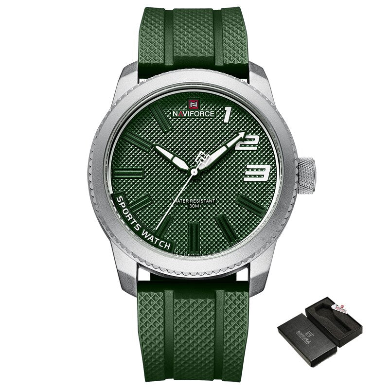 NAVIFORCE Men Quartz Wrist Watches Luxury Brand Military Sports Silicone Waterproof Men Watch Fashion Clock Relogio Masculino