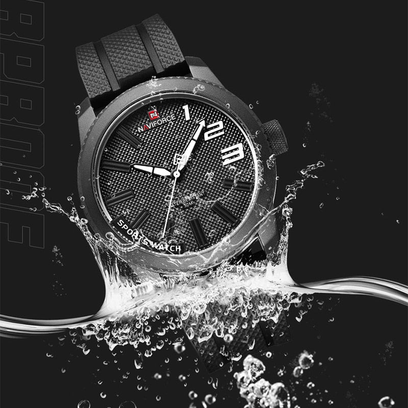 NAVIFORCE Men Quartz Wrist Watches Luxury Brand Military Sports Silicone Waterproof Men Watch Fashion Clock Relogio Masculino