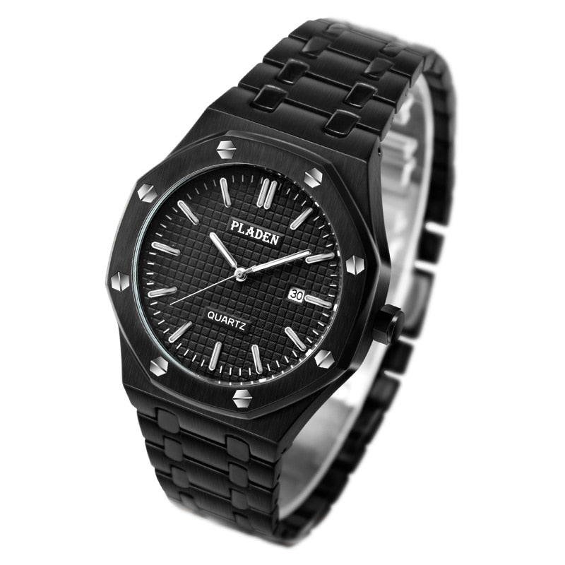 PLADEN Luxury Watch For Men Top Brand Business Stainess Steel Quartz Watches Fashion Classic Waterproof Male Clock Dropshipping