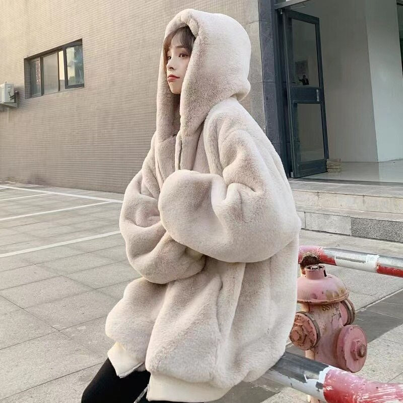 Winter Jacket Men and Women Student Hooded Cotton Jacket