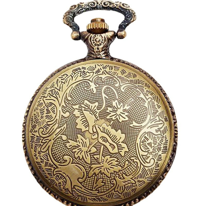 Vintage Charm Black Unisex Fashion Roman Number Quartz Steampunk Pocket Watch Women Man Necklace Pendant with Chain Gifts P427