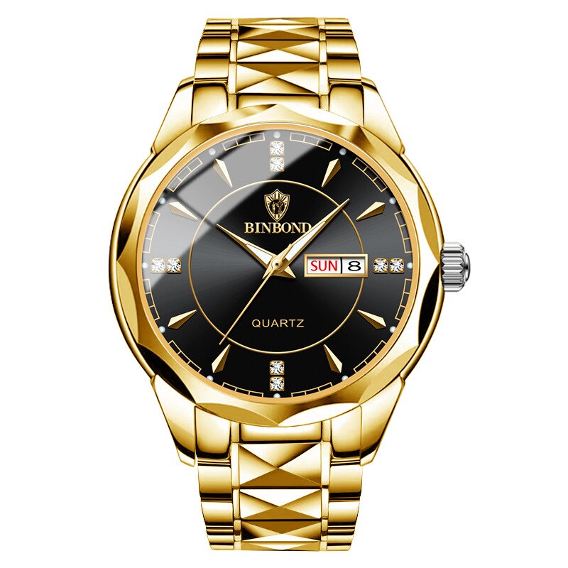 Fashion Luxury Gold Watch Men 2022 New Military Sport Quartz Wristwatch Calendar Casual Clock Stainless Steel Wateproof Watches