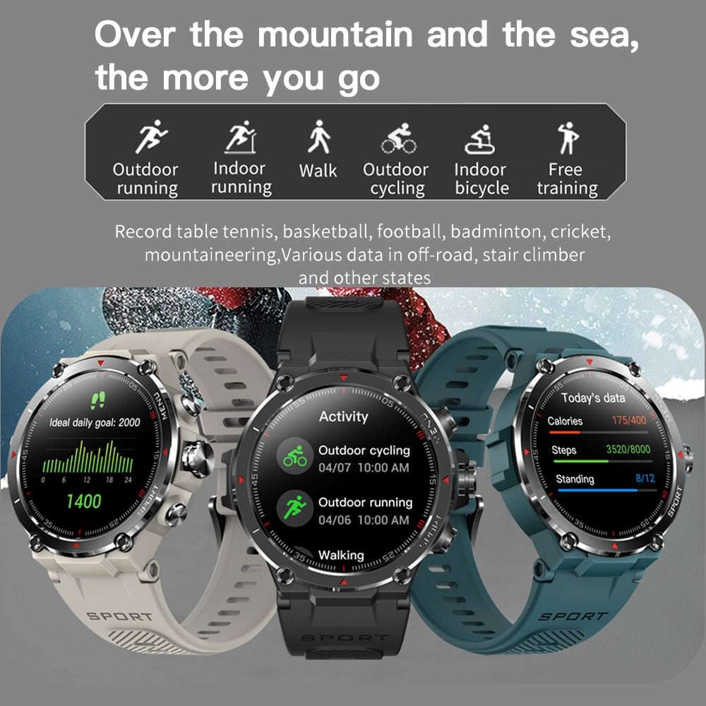 ZODVBOZ GPS Smart Watch Men AMOLED Display 24h Health Monitoring Long Battery Life 5 ATM Waterproof Smartwatch For Xiaomi Huawei