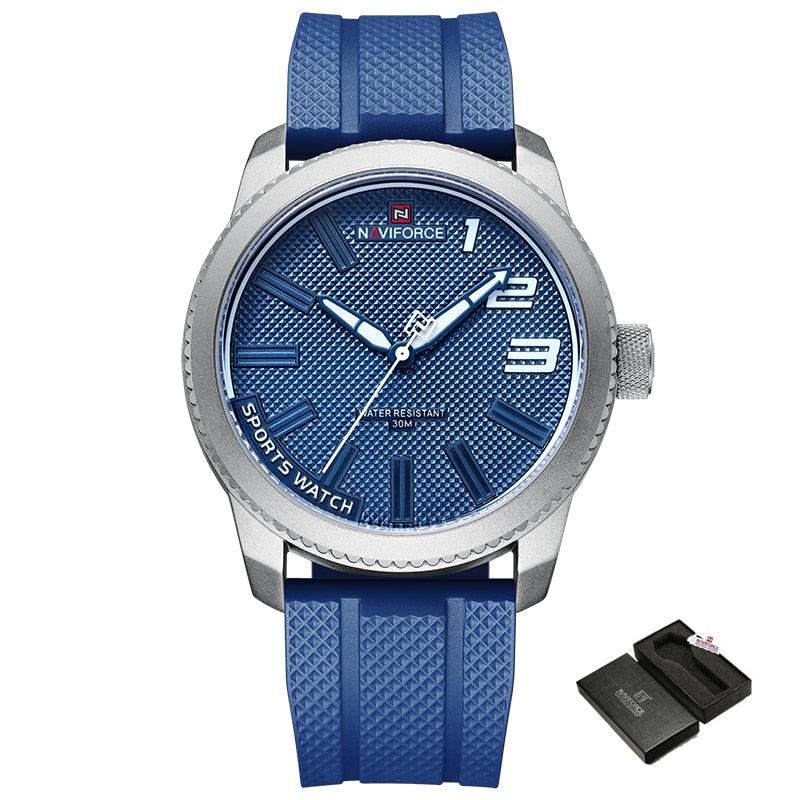 NAVIFORCE Men Quartz Wrist Watches Luxury Brand Military Sports Silicone Waterproof Men Watch Fashion Clock Relogio Masculino