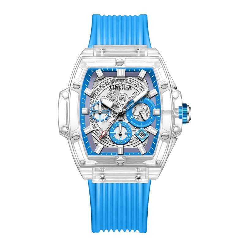 Luxury Brand Transparent Plastic Watch Men Women Clock 2022 Fashion Sports Casual Unique Quartz Tonneau Mens Wristwatches