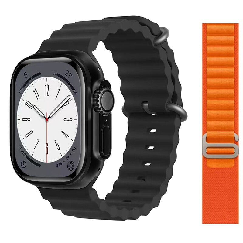 W&O New Smart Watch Men Ultra Series 8 Bluetooth Call NFC 2.08 Inch Smartwatch For Women 49mm Health Monitoring Fitness Bracelet