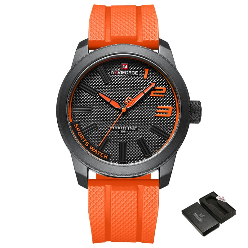 NAVIFORCE Men Quartz Wrist Watches Luxury Brand Military Sports Silicone Waterproof Men Watch Fashion Clock Relogio Masculino