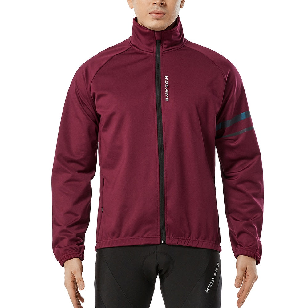 WOSAWE Winter Thermal Cycling Jacket MTB Road Bike Clothing Windproof Waterproof Men's Jacket cortavientos ciclismo hombre 2022