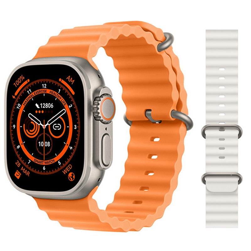W&O Smart Watch X8+ Ultra 49MM Wireless Charging NFC 2.08 Inch Waterproof Sport Watches Bluetooth Calls Smartwatch Men Women