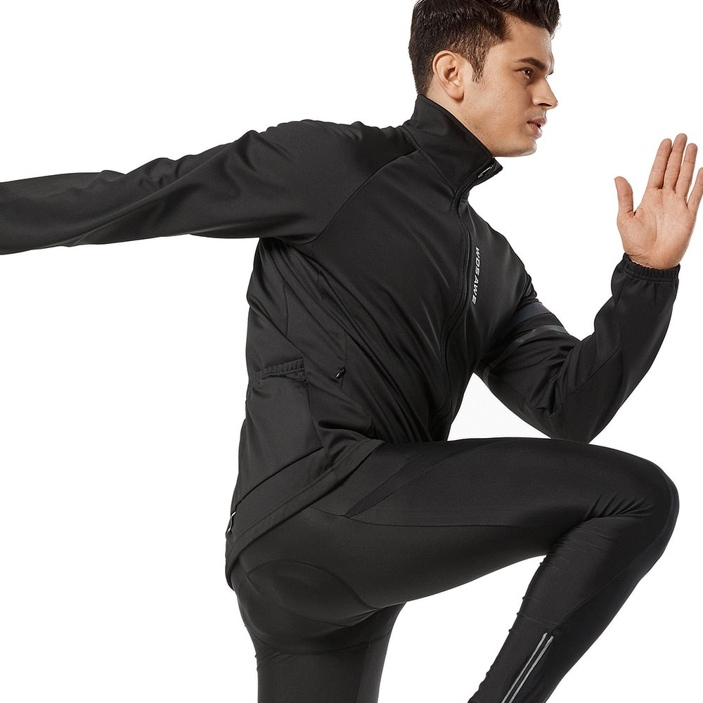 WOSAWE Winter Thermal Cycling Jacket MTB Road Bike Clothing Windproof Waterproof Men's Jacket cortavientos ciclismo hombre 2022