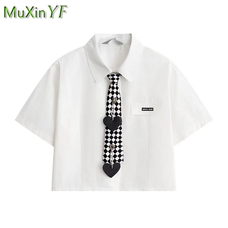 Women's Dress Suit 2023 Summer Fashion Cross Short Sleeve+Irregular Length Skirt Two Piece Korean Elegant New in Matching Set