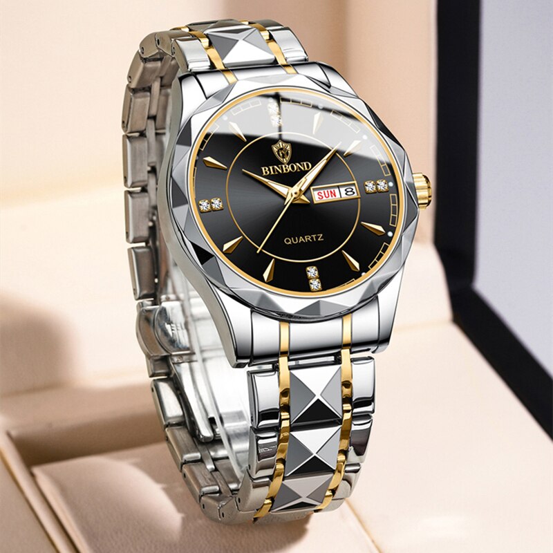 Fashion Luxury Gold Watch Men 2022 New Military Sport Quartz Wristwatch Calendar Casual Clock Stainless Steel Wateproof Watches