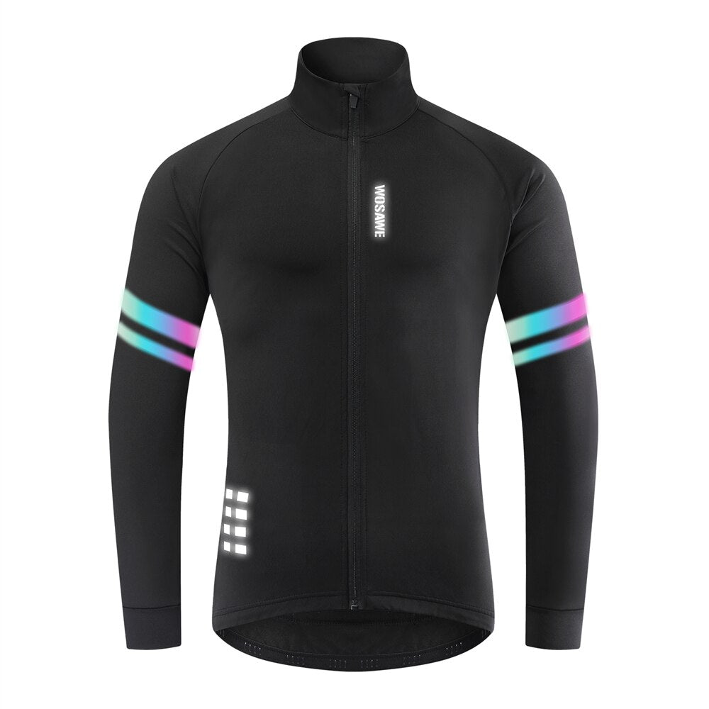 WOSAWE Winter Thermal Cycling Jacket MTB Road Bike Clothing Windproof Waterproof Men's Jacket cortavientos ciclismo hombre 2022