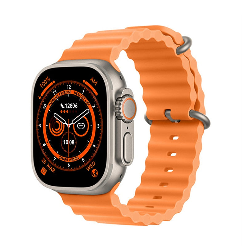 W&O Smart Watch X8+ Ultra 49MM Wireless Charging NFC 2.08 Inch Waterproof Sport Watches Bluetooth Calls Smartwatch Men Women