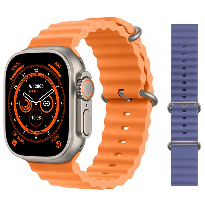 W&O New Smart Watch Men Ultra Series 8 Bluetooth Call NFC 2.08 Inch Smartwatch For Women 49mm Health Monitoring Fitness Bracelet