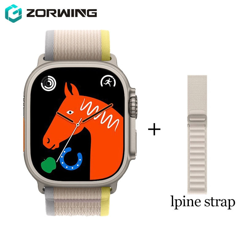 Smart Watch H11 Ultra Strap Lock 49mm IWO Men Series 8 NFC Wireless Charging Bluetooth Call GPS Smartwatch Women Real Screw New