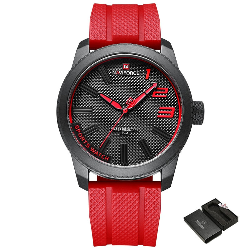 NAVIFORCE Men Quartz Wrist Watches Luxury Brand Military Sports Silicone Waterproof Men Watch Fashion Clock Relogio Masculino