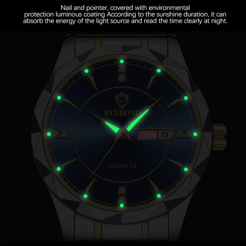 Fashion Luxury Gold Watch Men 2022 New Military Sport Quartz Wristwatch Calendar Casual Clock Stainless Steel Wateproof Watches