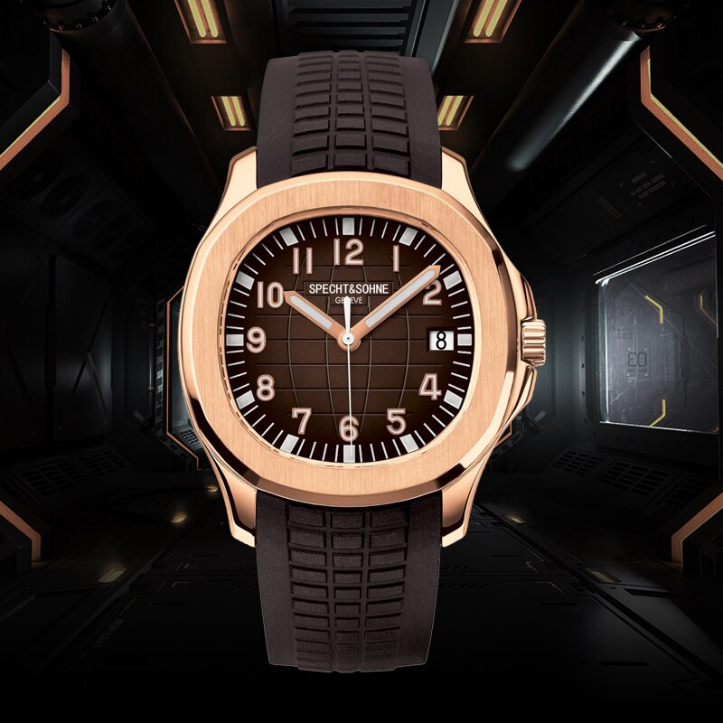 New PP Mens Automatic Mechanical Watches 316 Steel 100M Waterproof Sport Luminous Wristwatch Top Quality Luxury Brand Male Clock