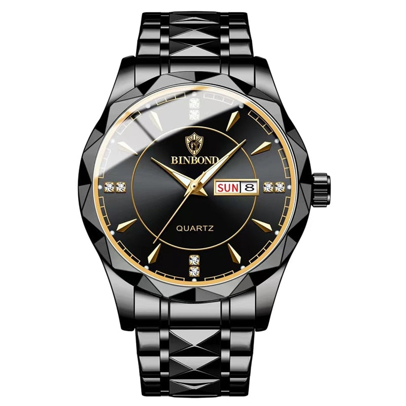 Fashion Luxury Gold Watch Men 2022 New Military Sport Quartz Wristwatch Calendar Casual Clock Stainless Steel Wateproof Watches