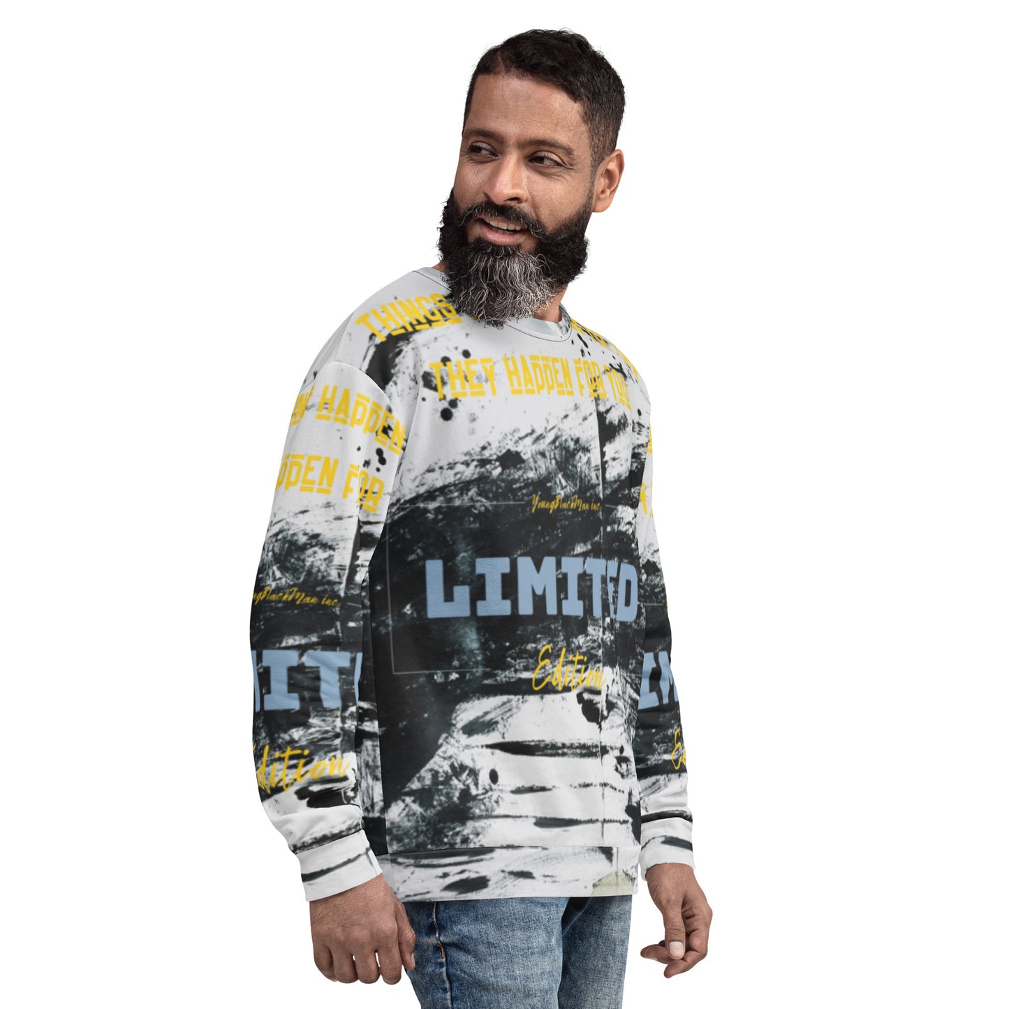 YoungBlackMan inc. Limited Things don't happen to you they happen for you Unisex Sweatshirt