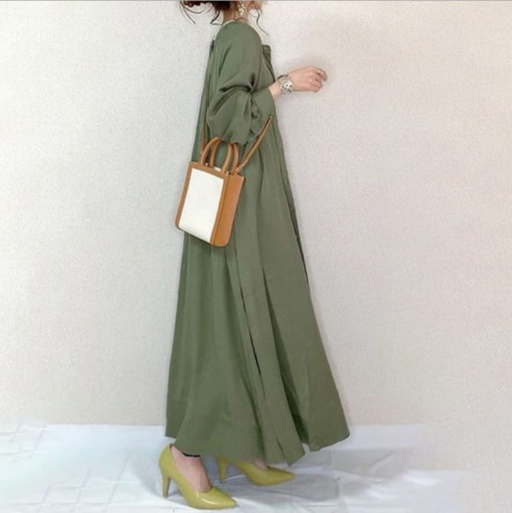 Japanese Cardigan Long Sleeve Dress Women's Autumn Loose