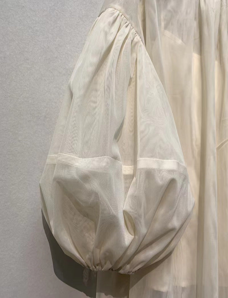Summer Gauzy Shirt Two-piece Suit Small Sexy Sling Detachable
